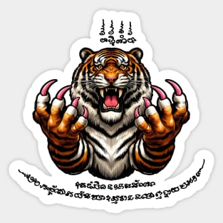 Thai Tattoo Parody "Sak Yant Tiger" Sticker